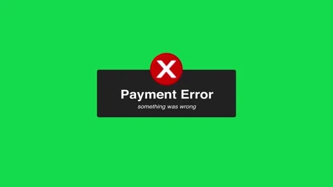Payment done, Payment error notification animation on a green screen. Online pay Stock Footage 317561473