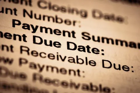 Payment Due Date Foto stock