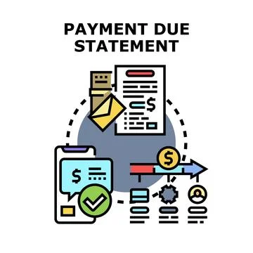 Payment due statement concept vector illustration Stock Illustration