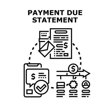 Payment due statement concept vector illustration Stock Illustration