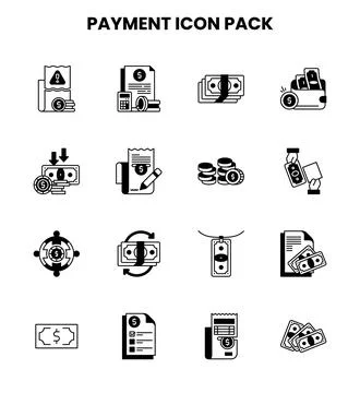 Payment DuoTone Design Icons Pack Stock Illustration
