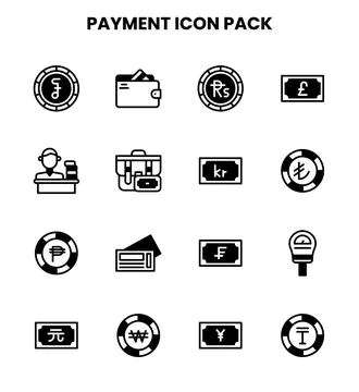 Payment DuoTone Graphics Icons Pack Stock-Illustration