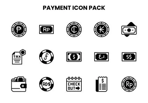 Payment DuoTone Icons Pack Stock Illustration