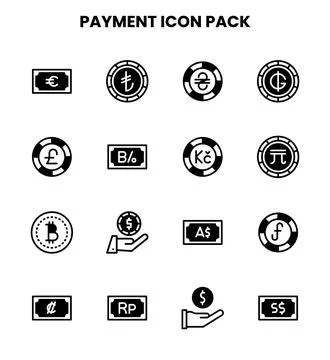 Payment DuoTone Scalable Icons Pack Stock Illustration