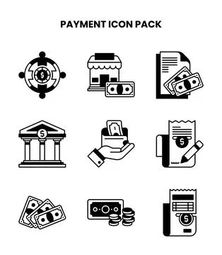 Payment DuoTone Vector Icons Pack Stock Illustration