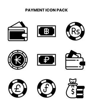 Payment DuoTone Vector Icons Pack Stock Illustration