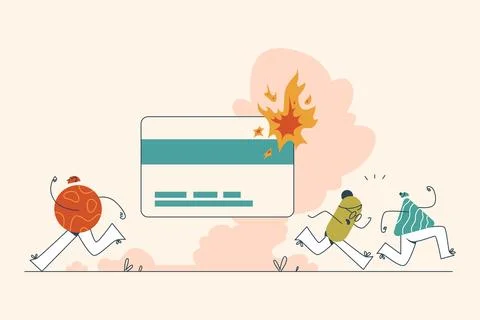 Payment Failed Illustration Illustrazione stock