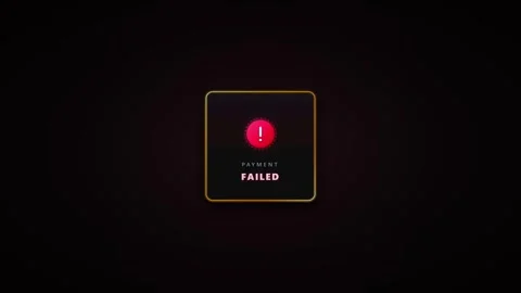 Payment failed notification alert ui animation for e-commerce and banking a.. Stock Footage 337554910