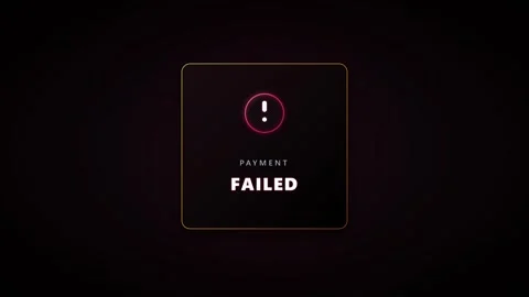 Payment failed notification alert ui animation for e-commerce and banking a.. Stock Footage 337554931
