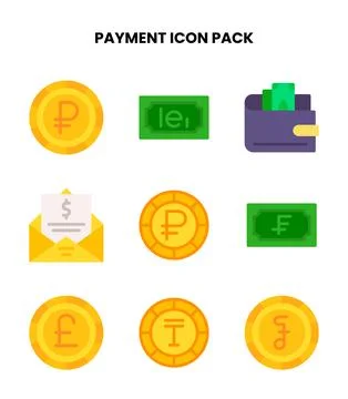 Payment Flat Design Icons Pack イラスト素材