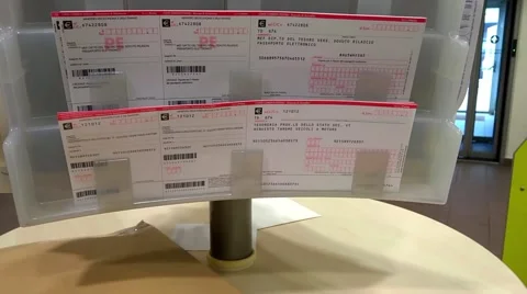 Payment forms to fill in a post office Video stock 67651160