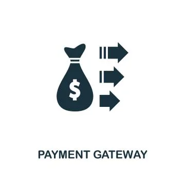 Payment Gateway icon. Creative element design from fintech technology icons Illustrazione stock