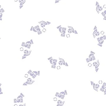 Payment for goods glyph seamless pattern Stock Illustration