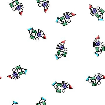 Payment for goods vector seamless pattern Stock Illustration