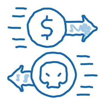 Payment of Hacker Services doodle icon hand drawn illustration イラスト素材