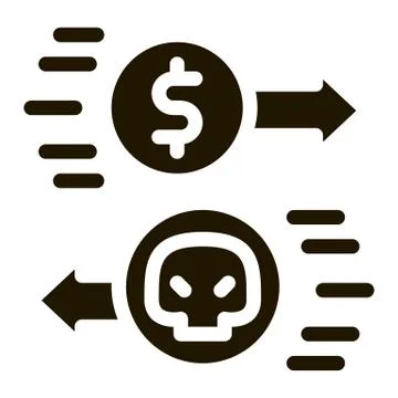 Payment of Hacker Services Icon Vector Glyph Illustration Stock Illustration