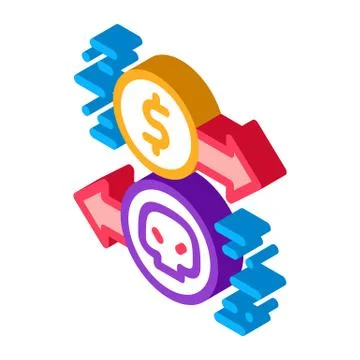 Payment of Hacker Services isometric icon vector illustration 스톡 일러스트