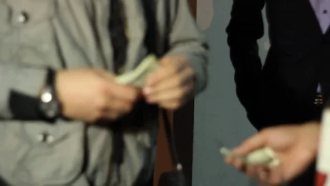 Payment from hand to hand in cash Stock-Footage 78193942