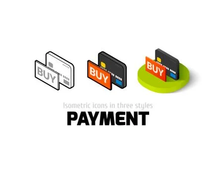 Payment icon in different style Illustrazione stock