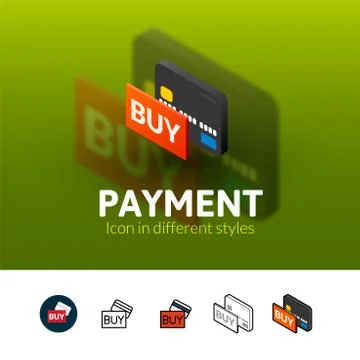 Payment icon in different style Stock Illustration