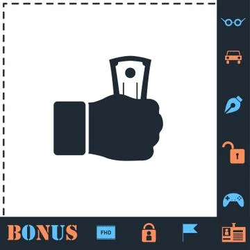 Payment icon flat Stock Illustration
