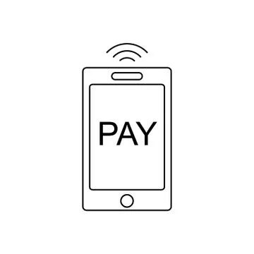 Payment icon phone smart device  icon, online mobile payment icon Stock Illustration