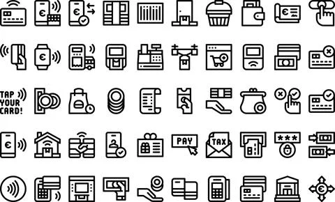 Payment icons High-Quality Vector Icons Collection with Editable Stroke. Id.. 스톡 일러스트
