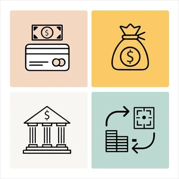 Payment icons set vector files Stock Illustration