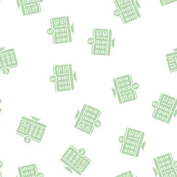 Payment for internet services glyph seamless pattern Stock Illustration