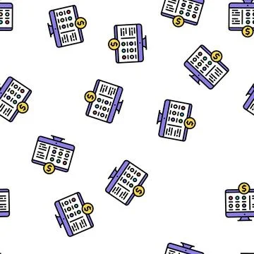 Payment for internet services vector seamless pattern Stock Illustration