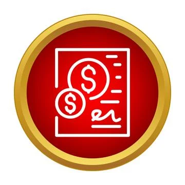 Payment invoice document with dollar sign icon Illustration