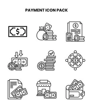 Payment Line Bundle Icons Pack イラスト素材