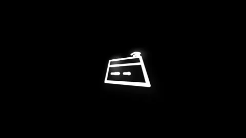 Payment Line Icon Animation Loop Black Background Stock Footage 340946749