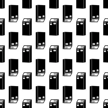 Payment machine pattern seamless vector Stock Illustration
