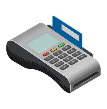 Payment machine vector pos banking terminal for credit card to pay atm bank Illustrazione stock