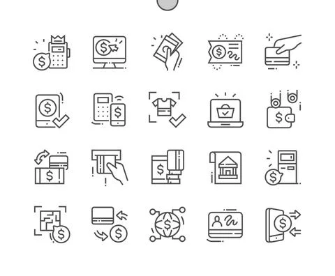 Payment method elements. Payment by phone. Wallet and e-shopping. Stock Illustration