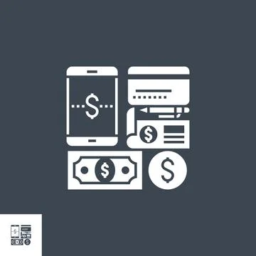 Payment Method related vector glyph icon. Stock Illustration