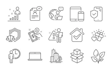 Payment method, Resume document and Justice scales icons set. Vector 스톡 일러스트