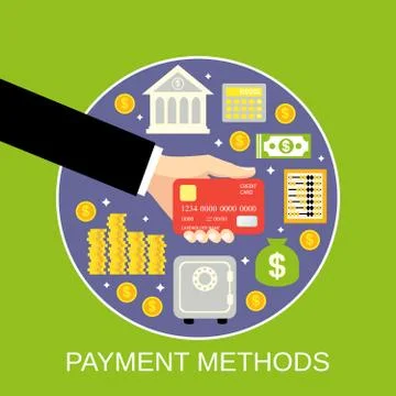 Payment methods concept 库存插图