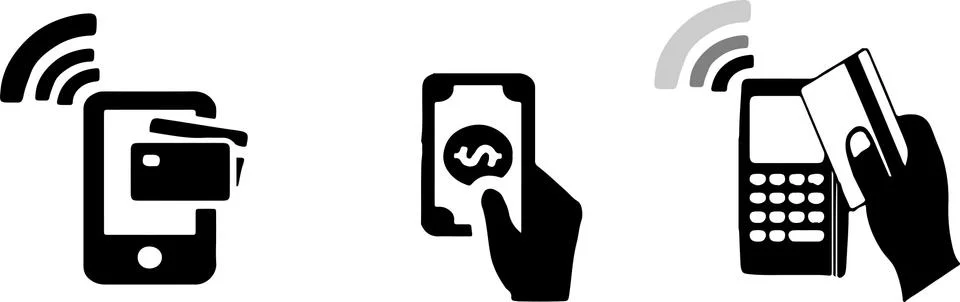 Payment methods icon on white background Stock Illustration