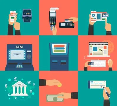 Payment methods Stock Illustration