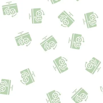 Payment for new customer glyph vector seamless pattern イラスト素材