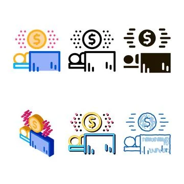 Payment operation icon vector outline modern Stock Illustration