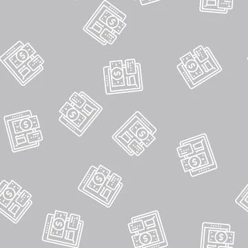 Payment option line seamless pattern Stock Illustration