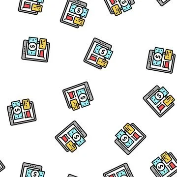 Payment option vector seamless pattern Stock Illustration