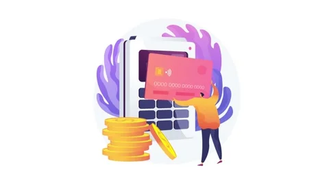 Payment options 4K loop animation Stock Footage 132925216