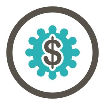Payment options flat grey and cyan colors rounded glyph icon Stock Illustration