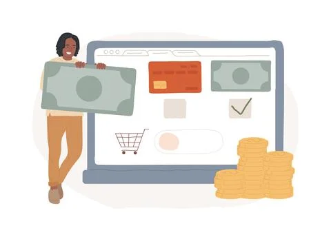 Payment options isolated concept vector illustration. Ilustración de archivo