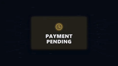Payment pending status with loading clock icon 動画素材 347428122