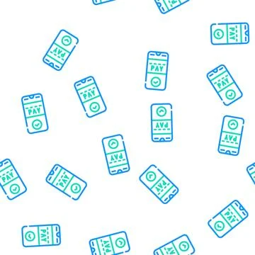 Payment phone application vector seamless pattern Stock Illustration